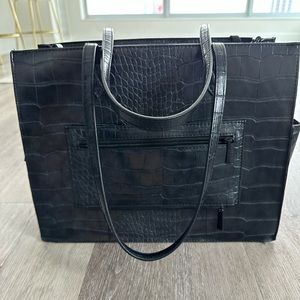 Beis Mini Work Tote Black Croc